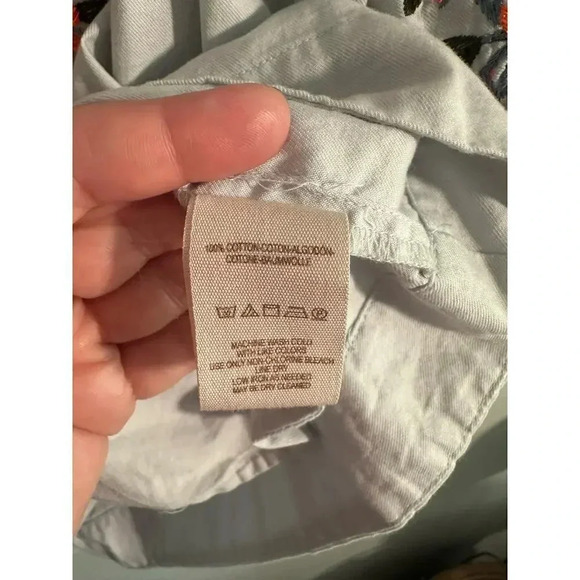 Free People Fleur Du Jour Embroidered Off Shoulder Dress Boho Floral M - Picture 15 of 16